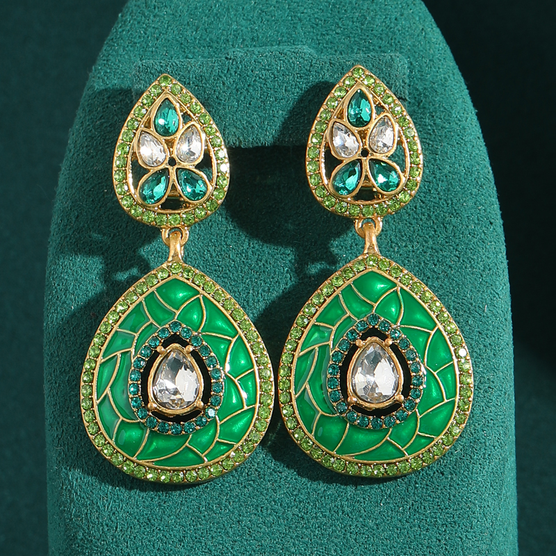Vintage Fashion Jewelry Brands - Vintage Water Droplet Snake Green Drop
