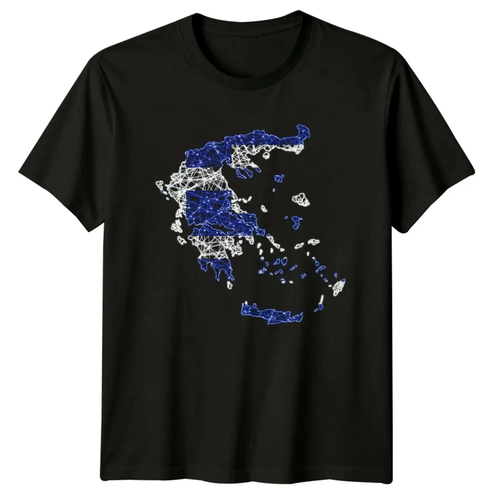 Vintage Fashion Herren - Griechenland Karte Landmark Herren T Shirt