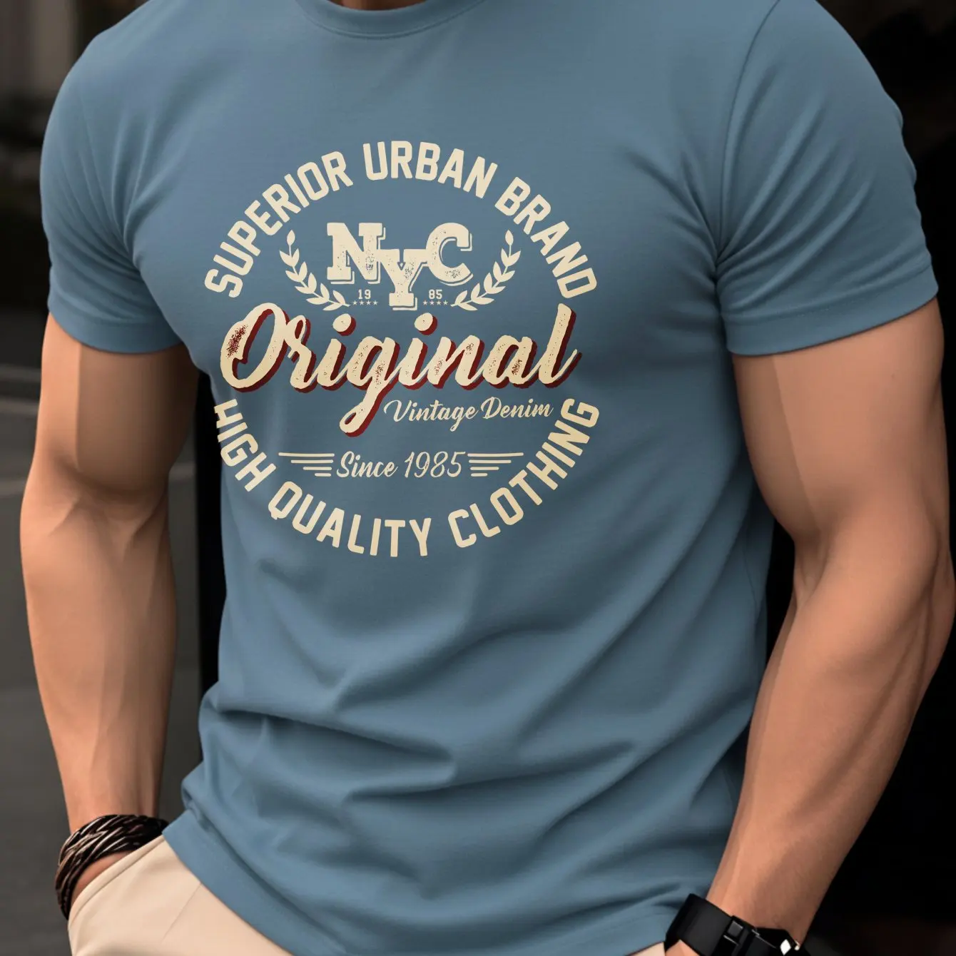 Vintage Fashion Nyc - Korean Streetwear Men 100% Cotton Tee
