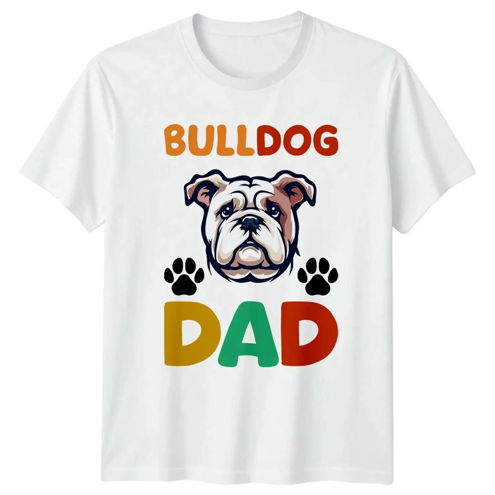 Bulldogge Papa Herren T Shirt  – Vintage Fashion Herren Bewertung und Preis