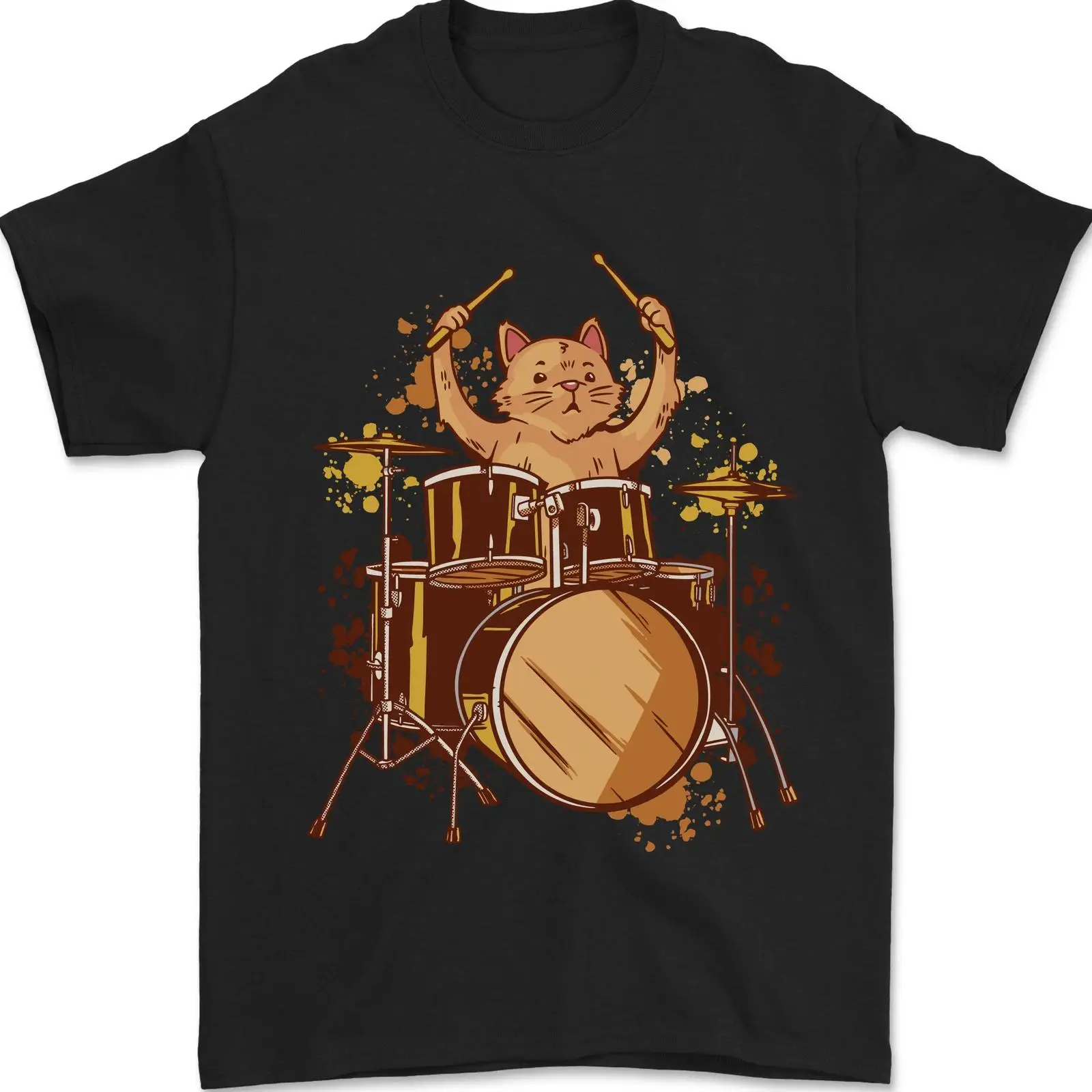 A Cat Drummer Drumming Herren  – Vintage Fashion Herren Bewertung und Preis