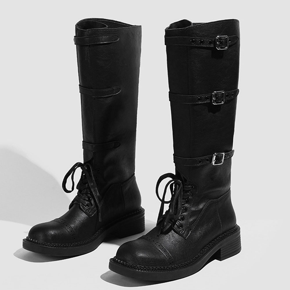 Women's Knee High Boots Vintag – Vintage Fashion Design Bewertung und Preis
