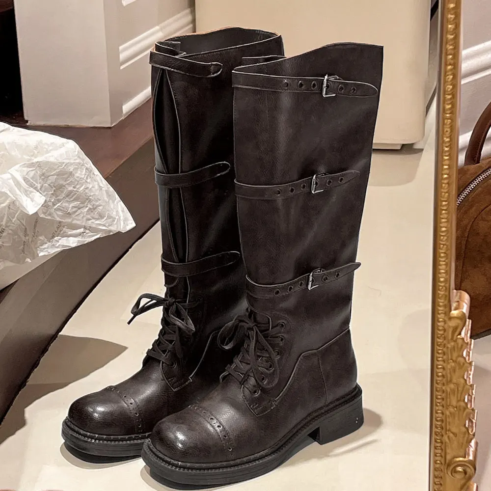 Women's Knee High Boots Vintag – Vintage Fashion Design Bewertung und Preis