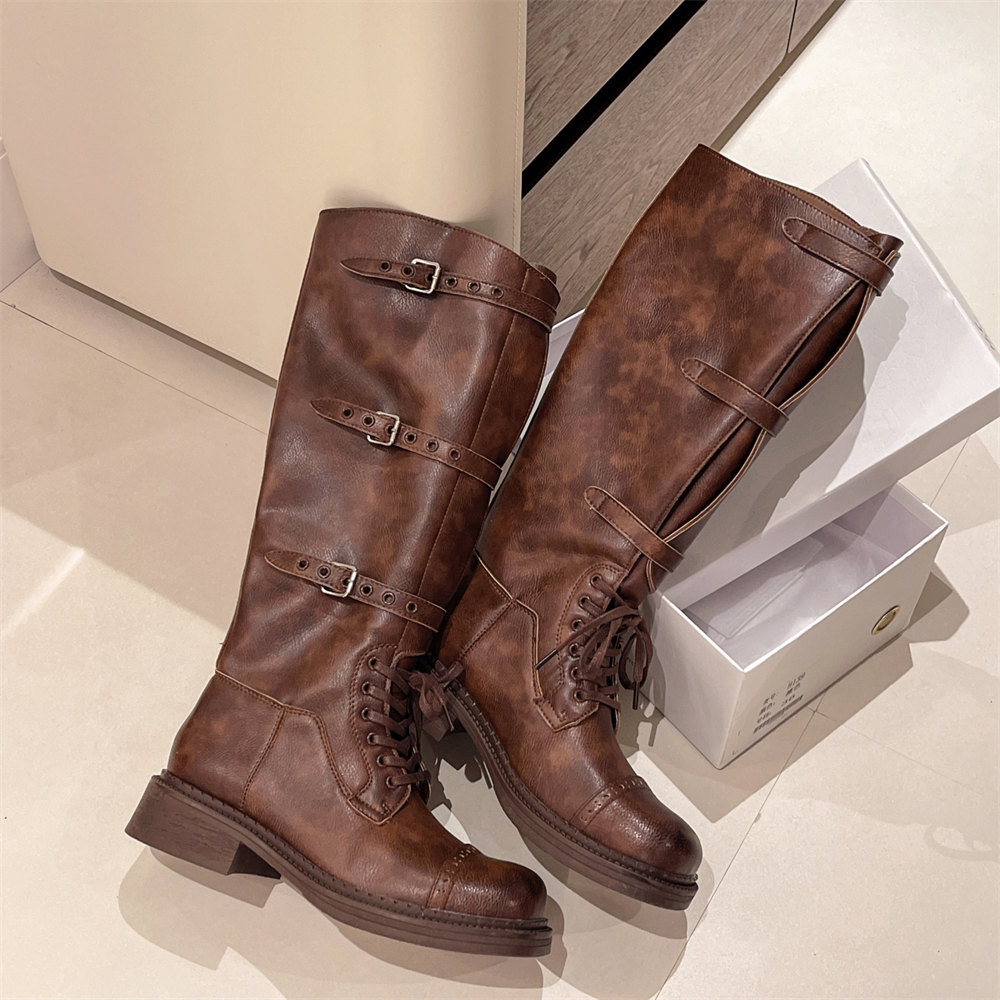 Women's Knee High Boots Vintag – Vintage Fashion Design Bewertung und Preis