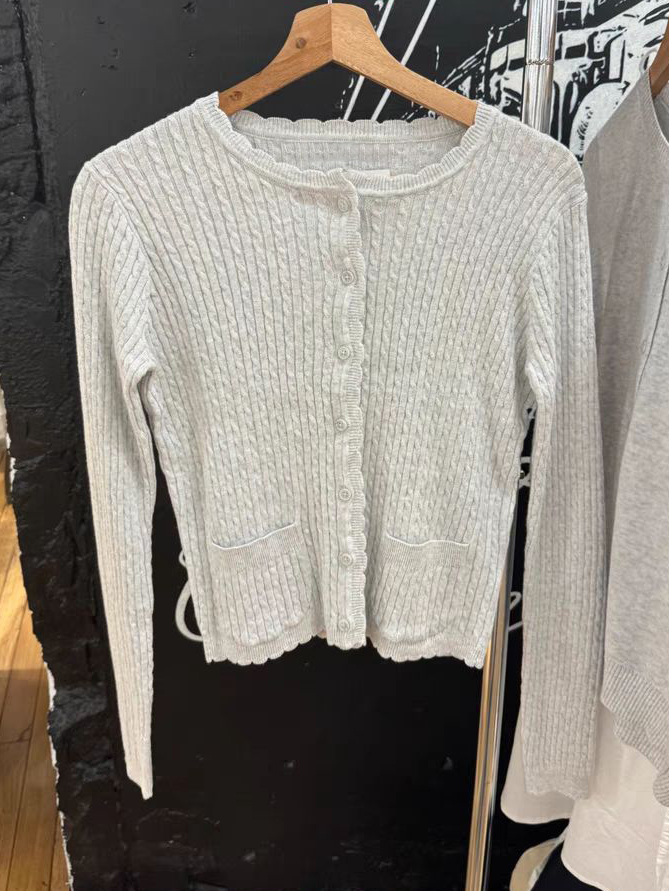 Pockets Twist Flower Knitted S – Crop Cardigan Vintage Bewertung und Preis