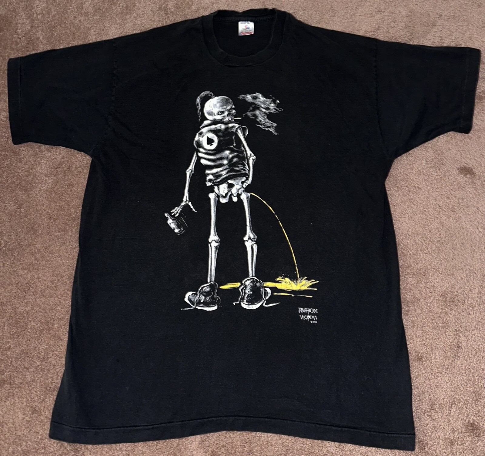 Vintage 1994 Skeleton Grunge S – Vintage Fashion Victim Shirt Bewertung und Preis