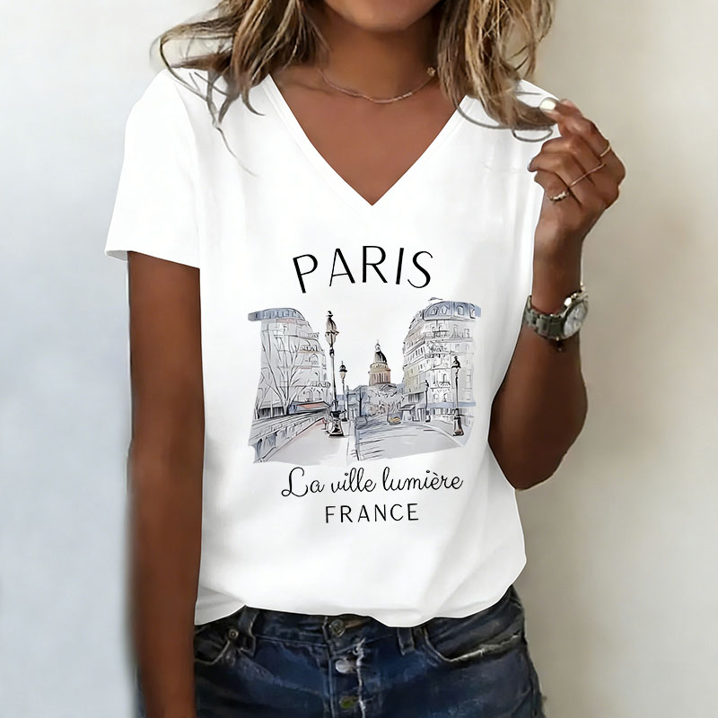 Vintage Paris T-shirt V Neck C – Vintage Fashion Paris Bewertung und Preis