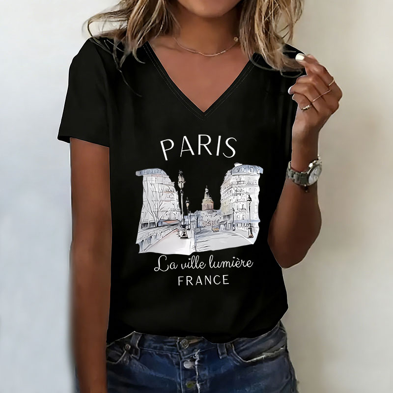 Vintage Paris T-shirt V Neck C – Vintage Fashion Paris Bewertung und Preis