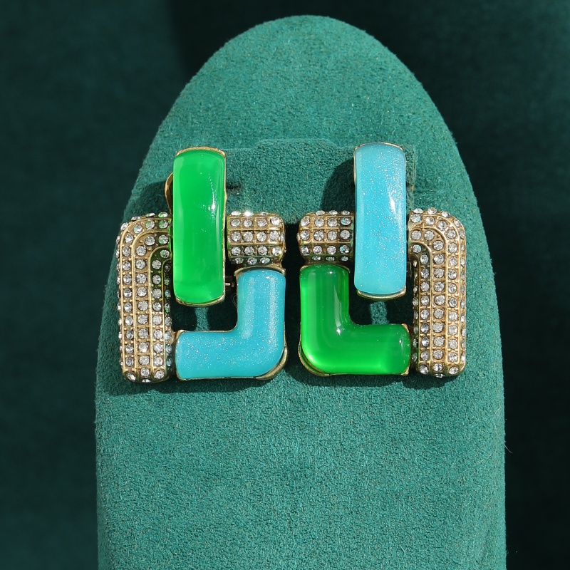 Vintage Blue Glass Green Geome – Vintage Fashion Jewelry Brands Bewertung und Preis