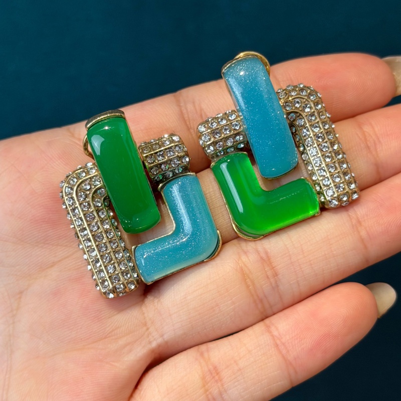 Vintage Blue Glass Green Geome – Vintage Fashion Jewelry Brands Bewertung und Preis
