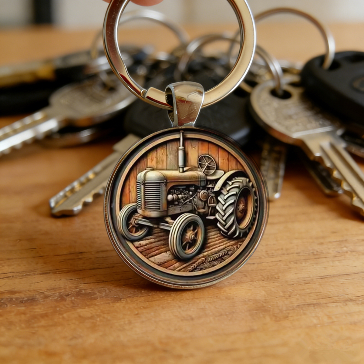 1pc Retro Tractor Keychain Vin – Vintage Fashion Enthusiasts Bewertung und Preis