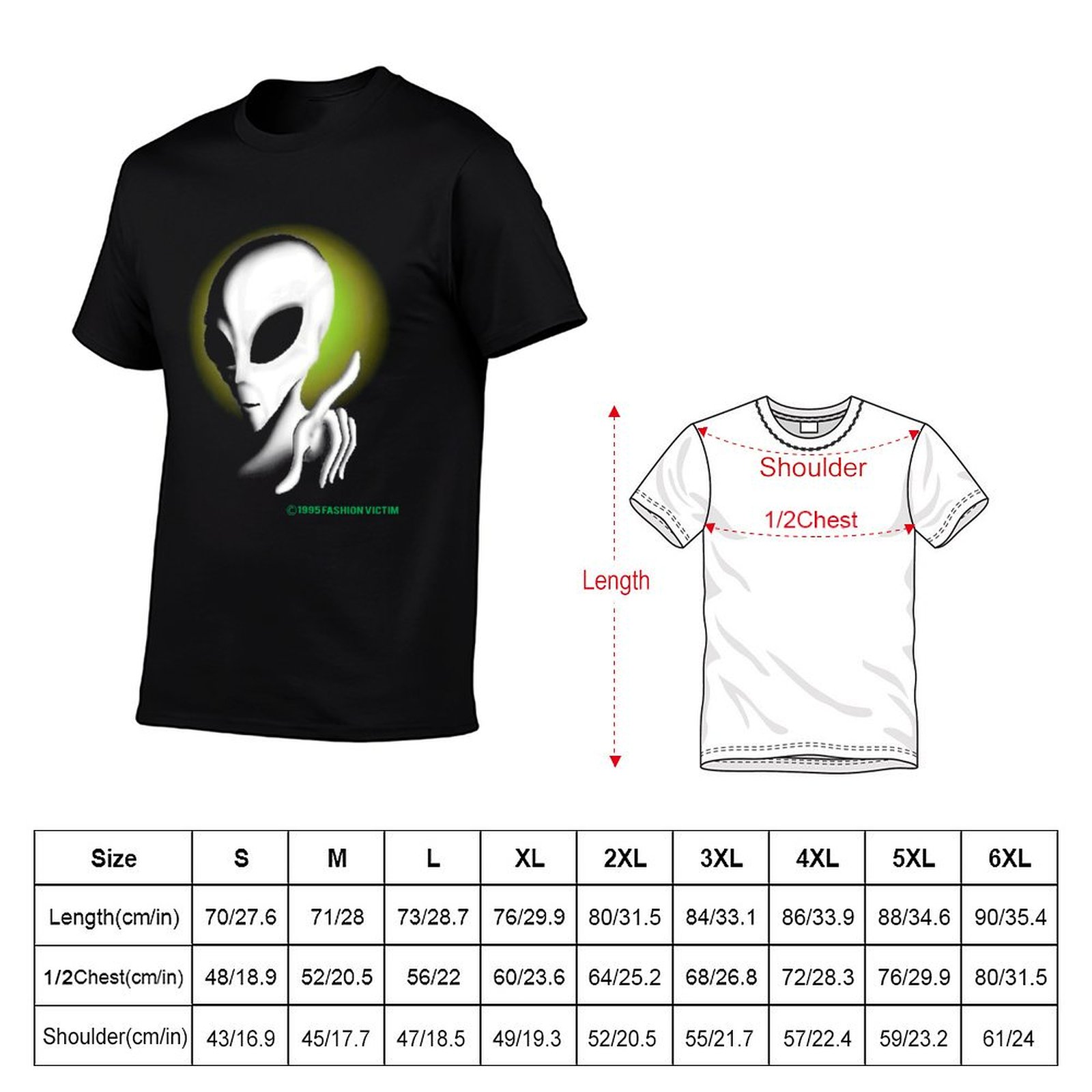 1995 ALIEN Vintage Glow In The – Vintage Fashion Victim Shirt Bewertung und Preis