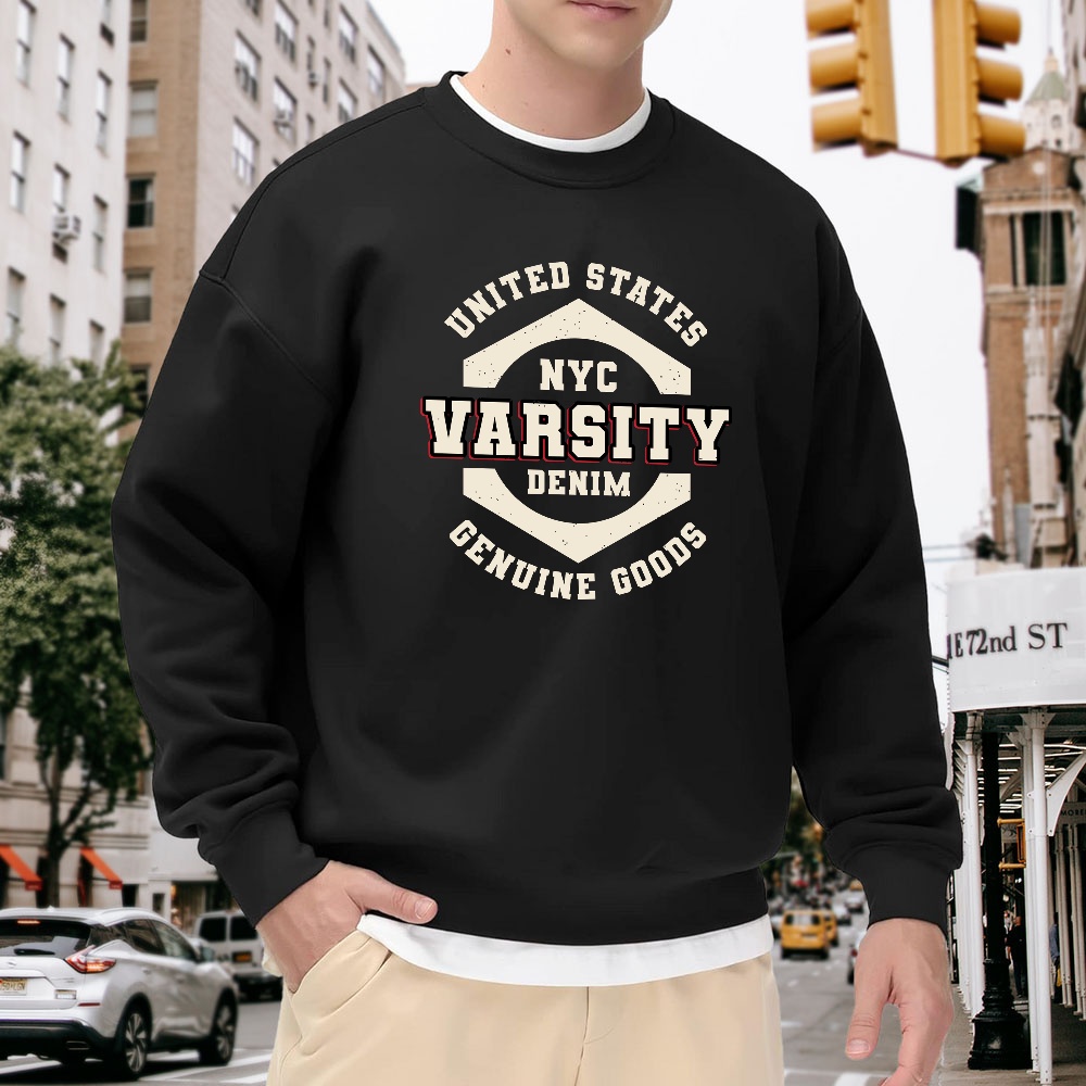 Men's Black Crew Neck Pullover – Vintage Fashion Nyc Bewertung und Preis