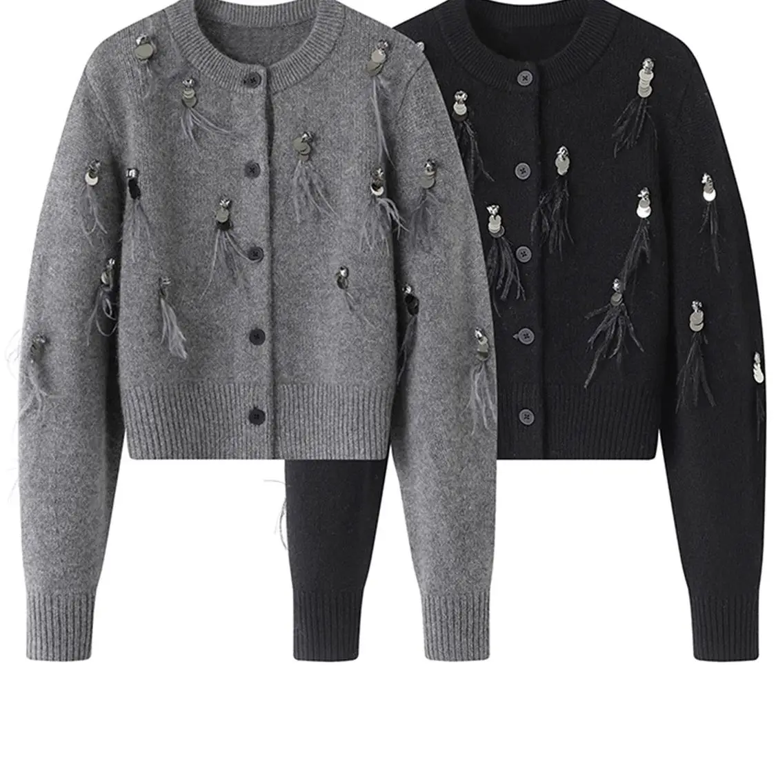 Autumn Winter Coat High-end Kn – Crop Cardigan Vintage Bewertung und Preis