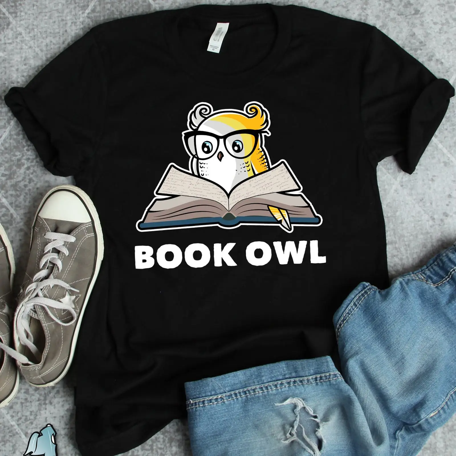 Book Owl Reader T Shirt Club L – Vintage Fashion Books Bewertung und Preis
