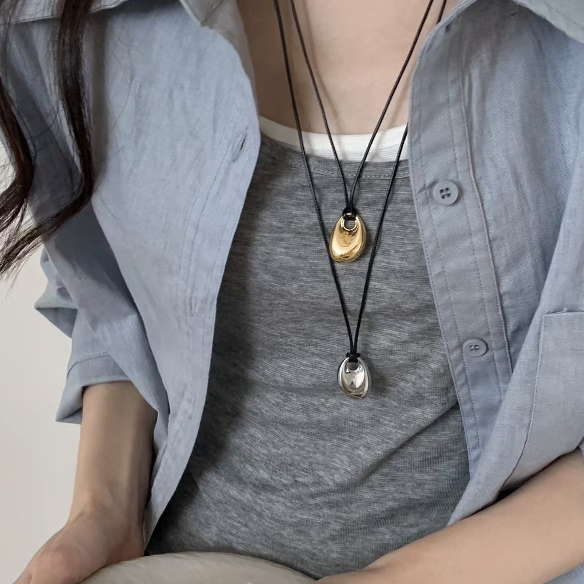 Korean Black Skin Rope Silver  – Vintage Fashion Trends 2026 Bewertung und Preis
