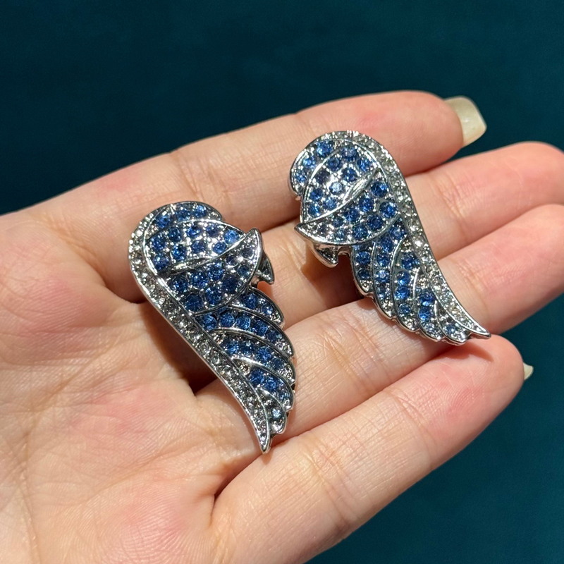 Vintage Angel Wing Blue Earrin – Vintage Fashion Jewelry Brands Bewertung und Preis