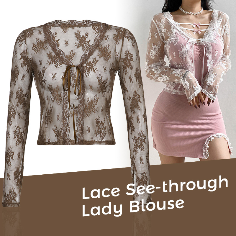 Women See Through Lace Mesh Sh – Crop Cardigan Vintage Bewertung und Preis